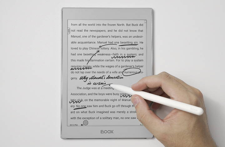 Writing on New BOOX Nova Air Android eReader With BOOX Stylus in Malaysia