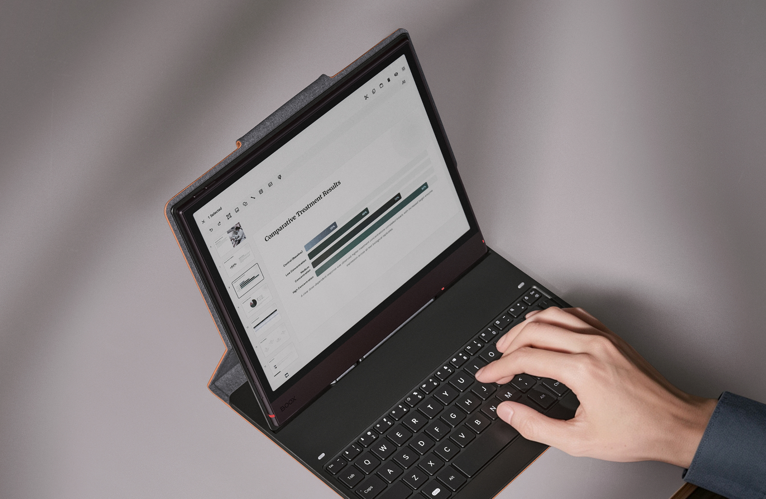 Typing on Note Air6 C Magnetic Keyboard Cover