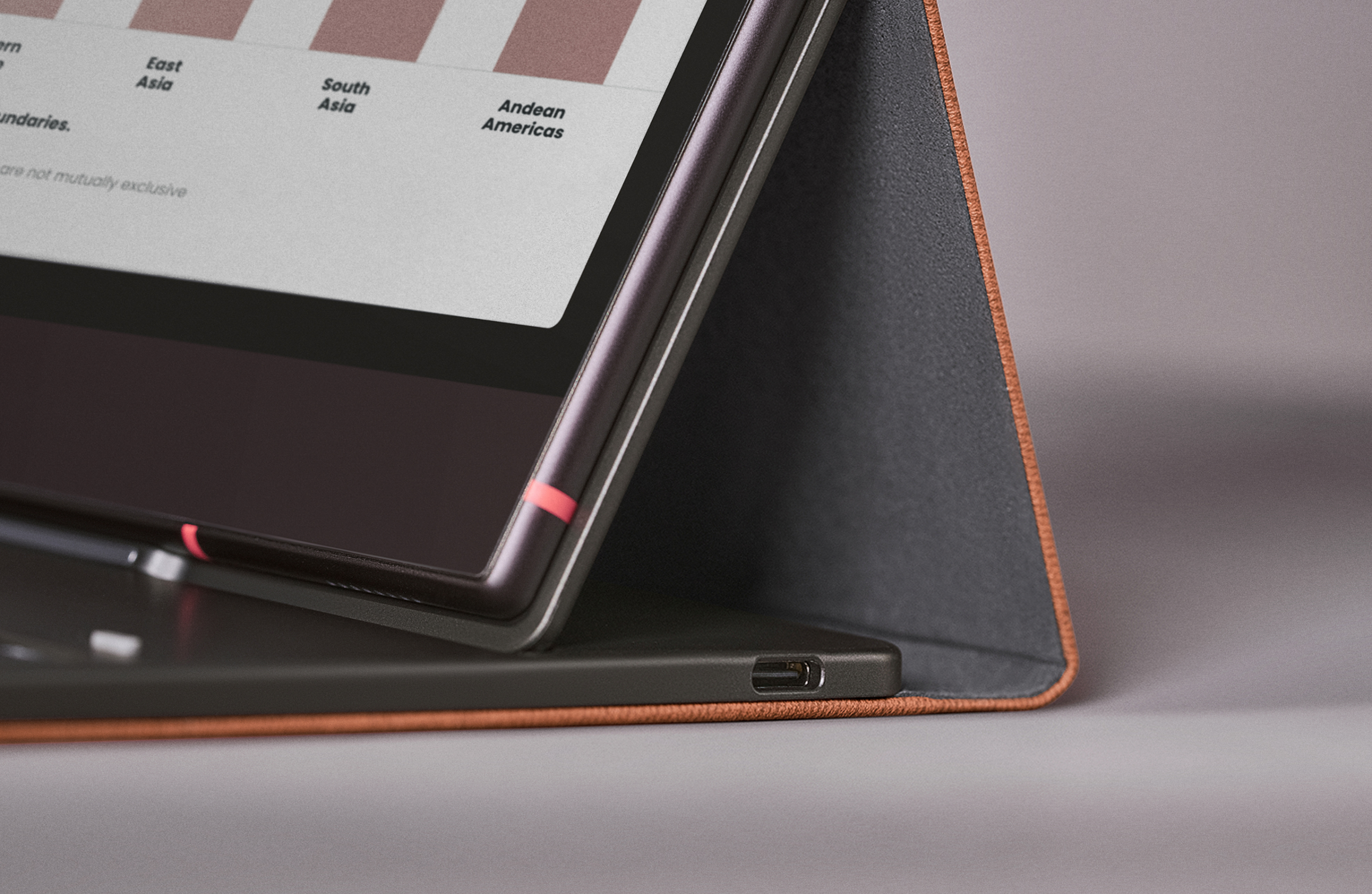 Magnetic Keyboard Cover USB-C pass-through charging port