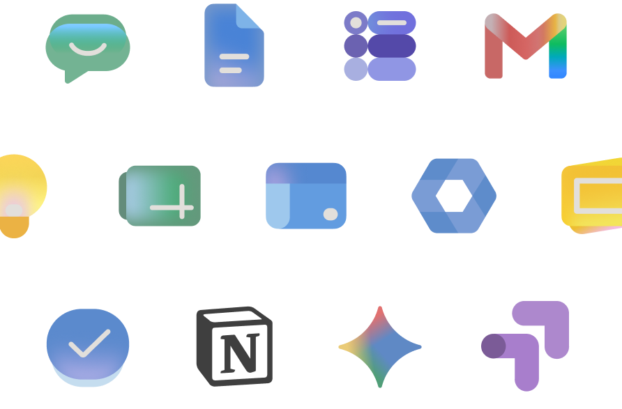 Third-party productivity and study app icons